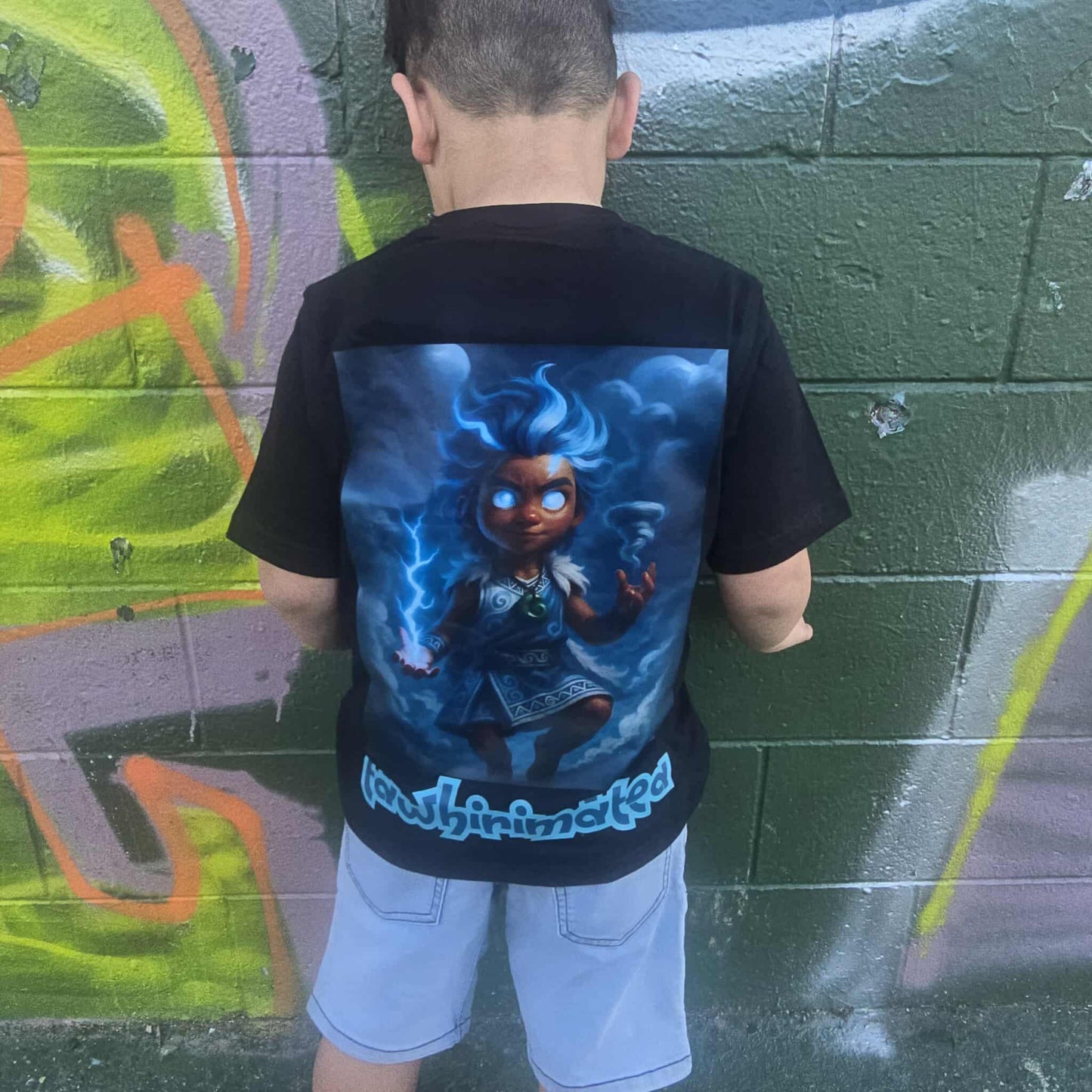 Miharo As Kids Tee – The Power of Tāwhirimātea
