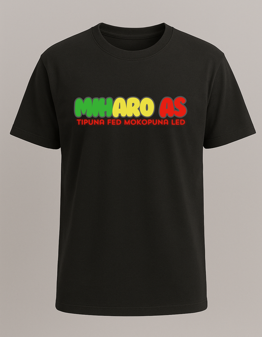 Miharo As Signature Tee – Tīpuna Fed, Mokopuna Led