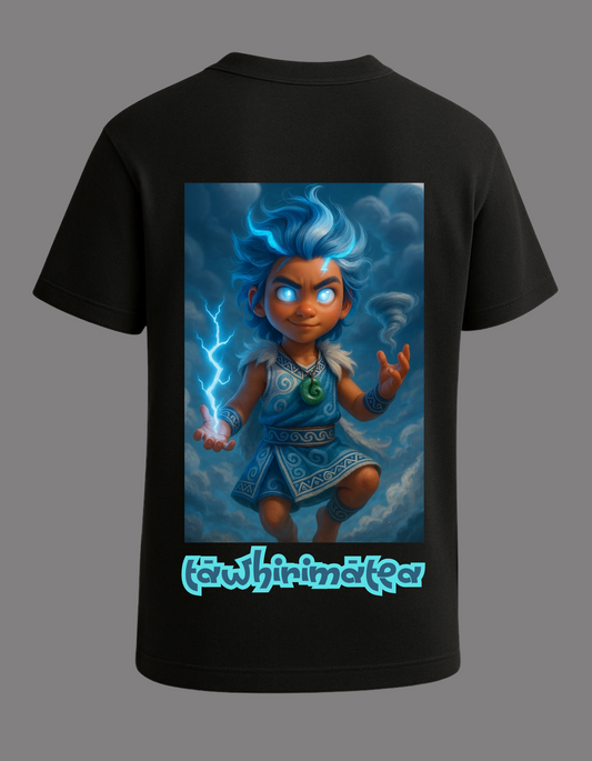 Miharo As Kids Tee – The Power of Tāwhirimātea